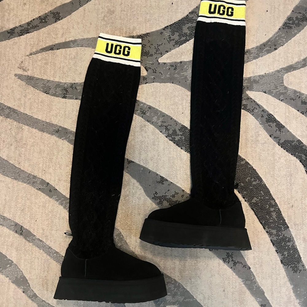 Classic Sweater Letter Tall Ugg Boots